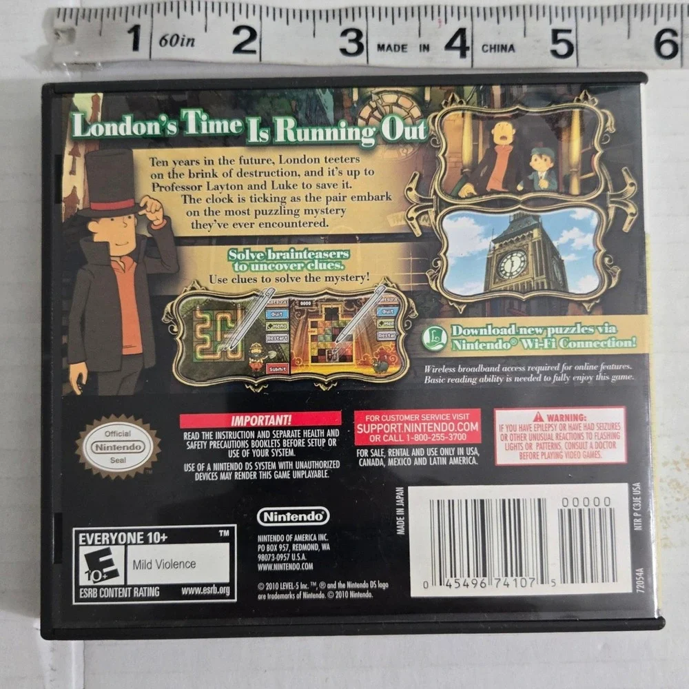 Professor Layton and the Unwound Future Nintendo DS 2010 CIB Complete Manual